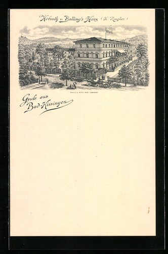 Lithographie bad kissingen - lithographie,