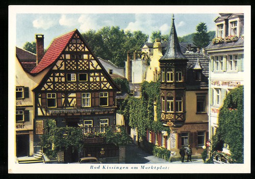 Bad kissingen marktplatz - ak,