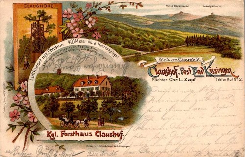 Litho gruß aus bad kissingen - litho,