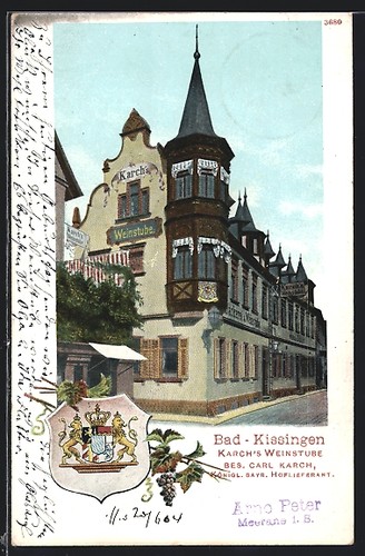 Ansichtskarte bad kissingen - ansichtskarte,