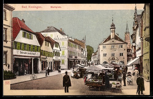 Bad kissingen marktplatz - ak,