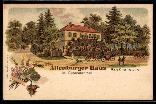 Lithographie bad kissingen - bad,