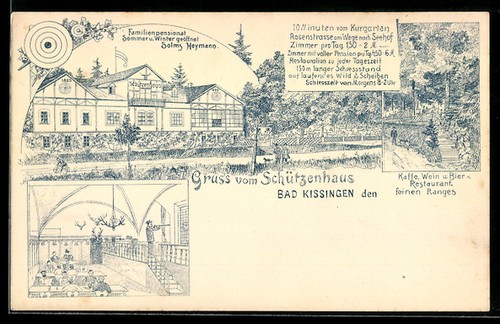 Lithographie bad kissingen - lithographie,