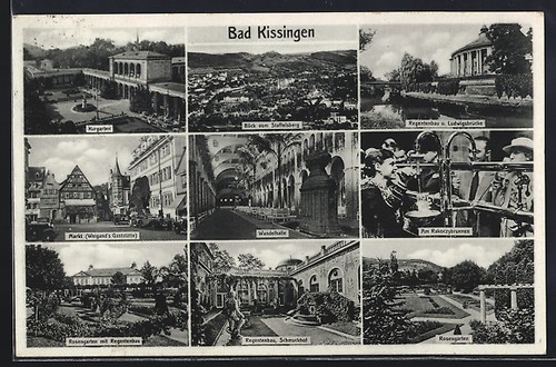 Ansichtskarte bad kissingen - ansichtskarte,